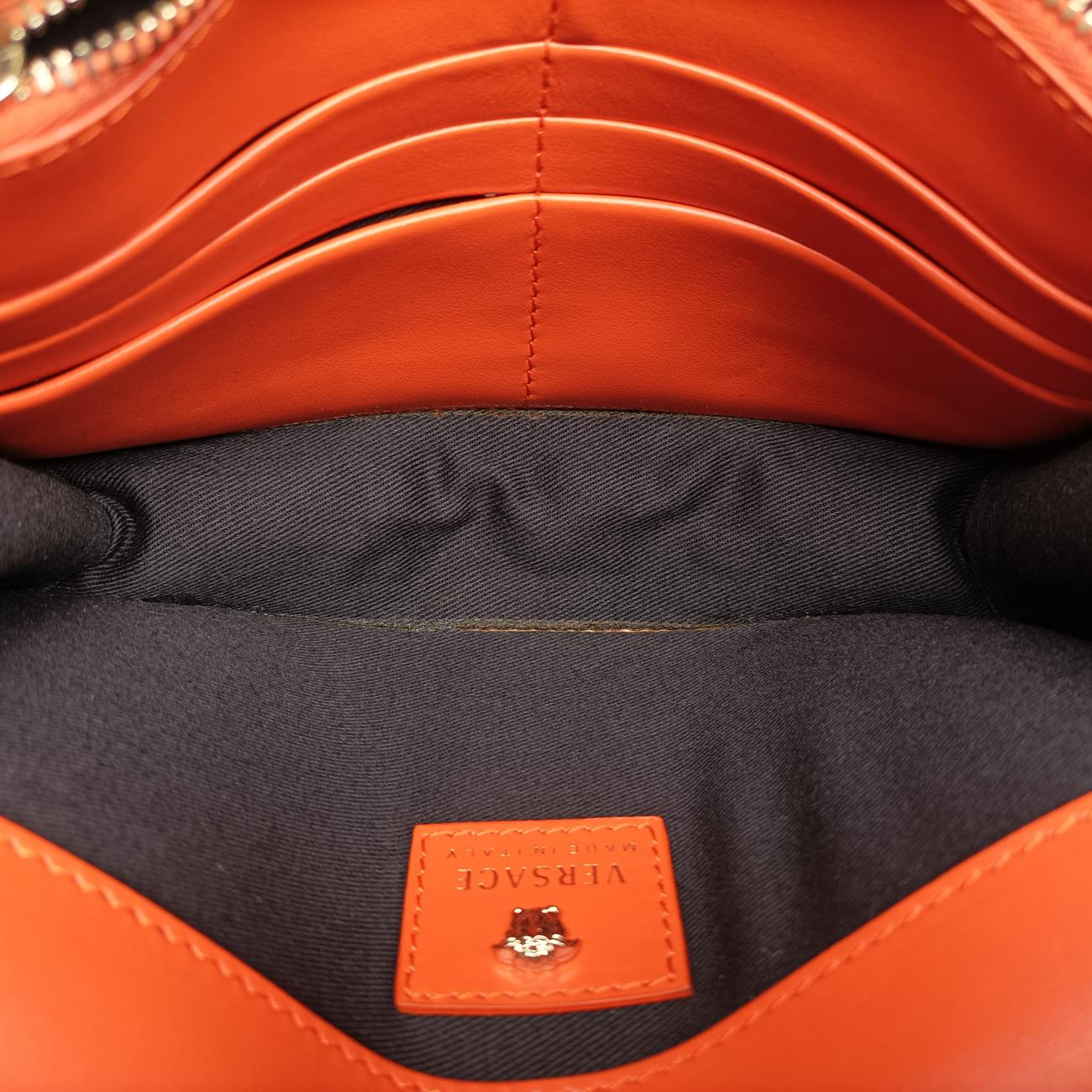 Pre-owned VERSACE Medusa Purple Leather  shoulderbag | stylenewstar