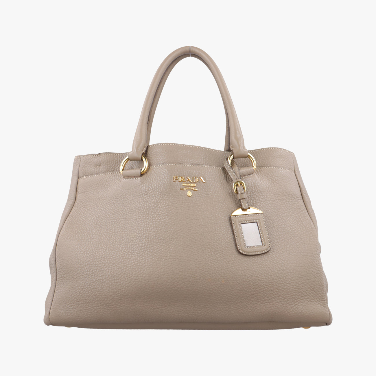 Pre-owned Prada OUTLET Beige Leather BR4393 handbag | stylenewstar