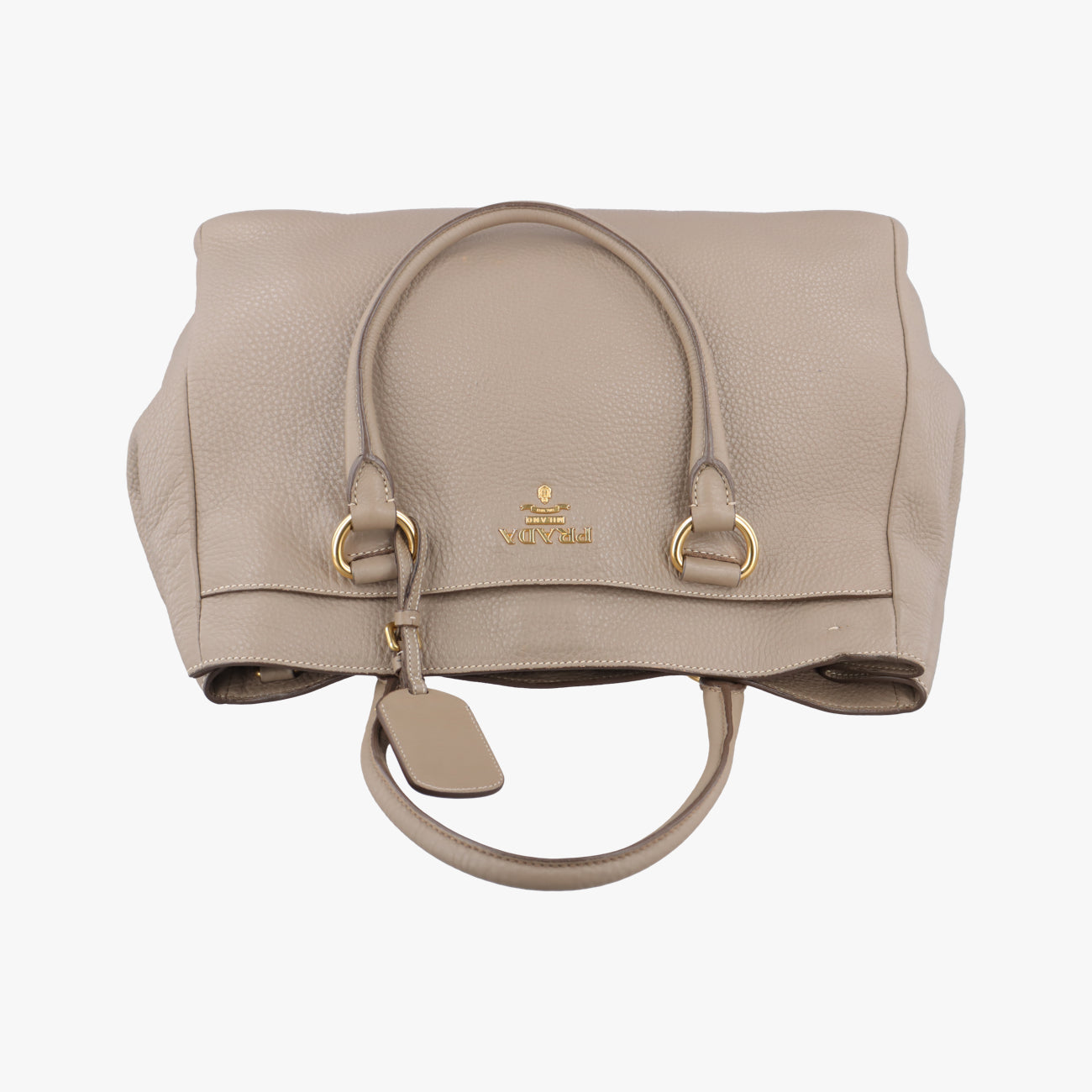 Pre-owned Prada OUTLET Beige Leather BR4393 handbag | stylenewstar