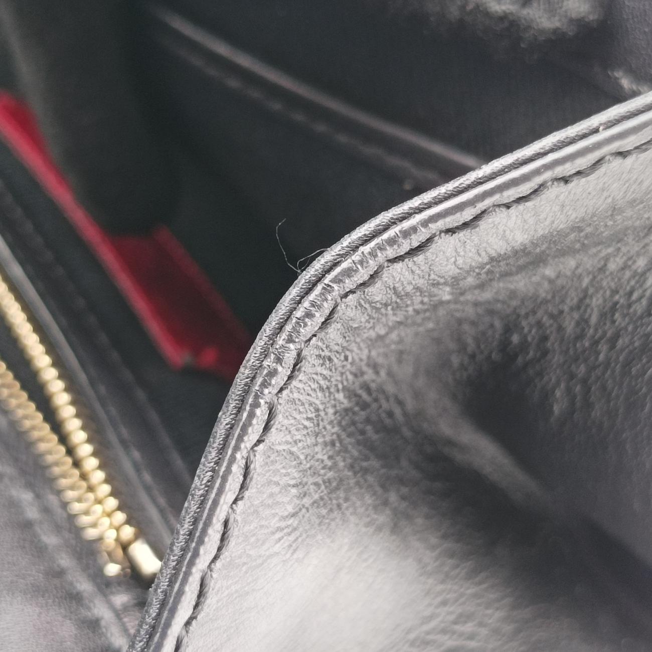 Pre-owned Valentino Rockstud Glam Lock Black Leather  shoulderbag | stylenewstar