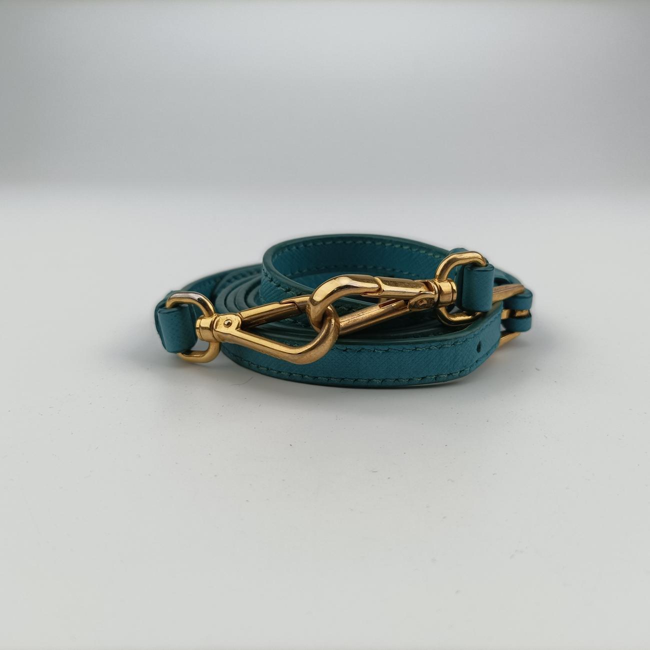 Vintage Prada lock Fuoco Sound Top Handle Blue SAFFIANO Leather BT0963 shoulderbag | stylenewstar