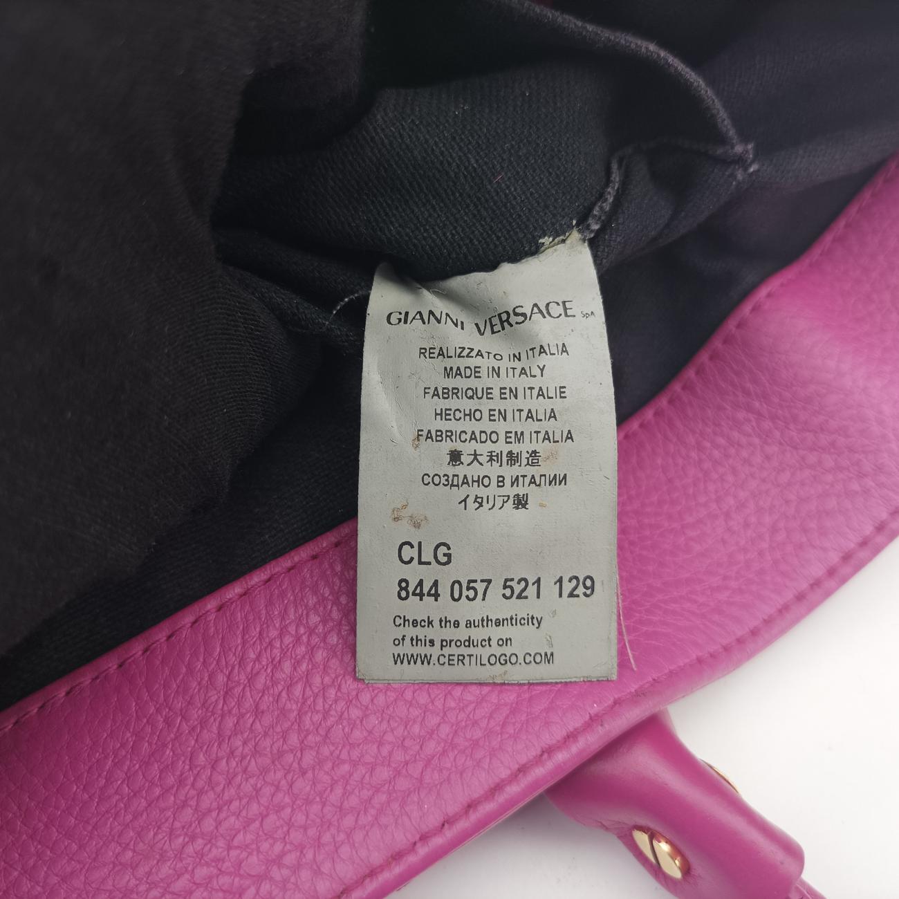 Pre-owned VERSACE Medusa Palace Pink Leather  shoulderbag | stylenewstar