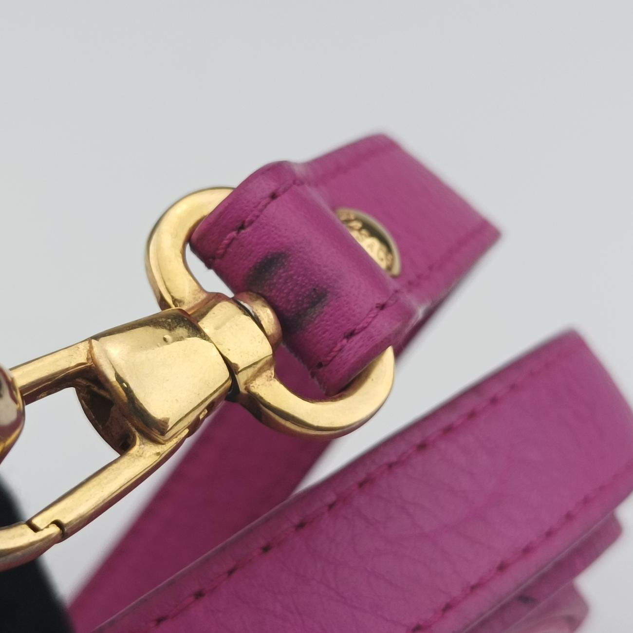 Pre-owned VERSACE Medusa Palace Pink Leather  shoulderbag | stylenewstar