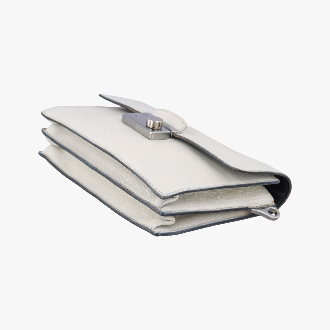 Pre-owned Prada Soft Sound White SAFFIANO Leather BR5026 shoulderbag | stylenewstar