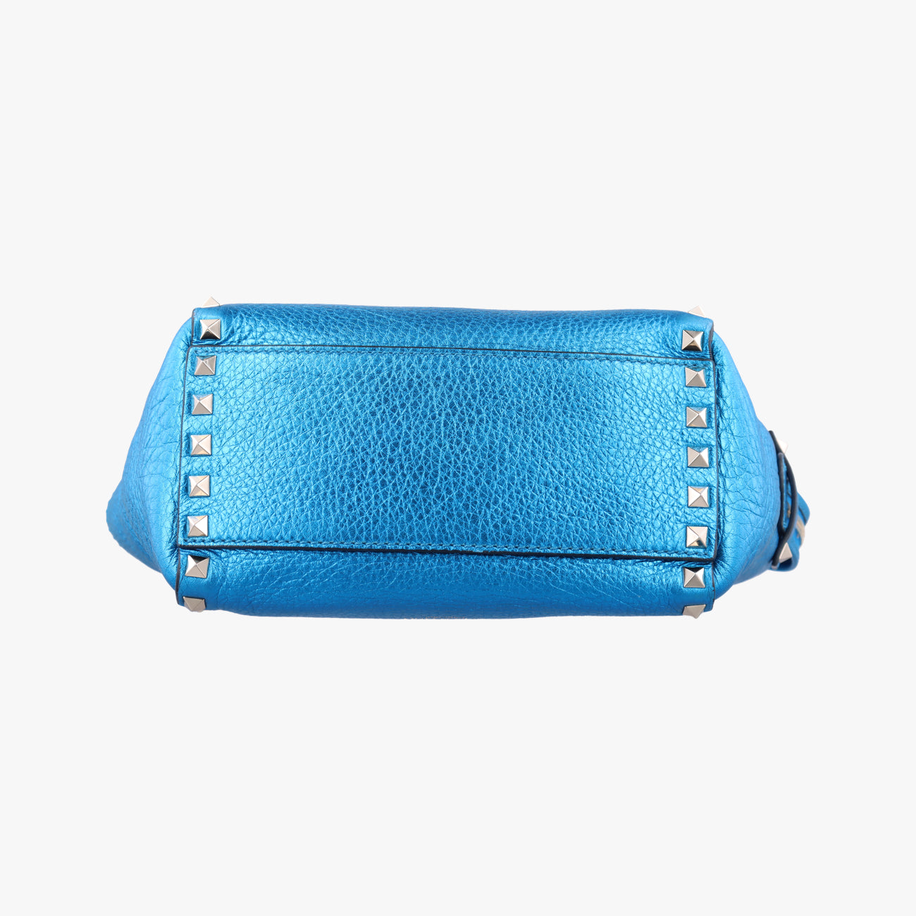 Pre-owned Valentino Rockstud Blue Leather  shoulderbag | stylenewstar