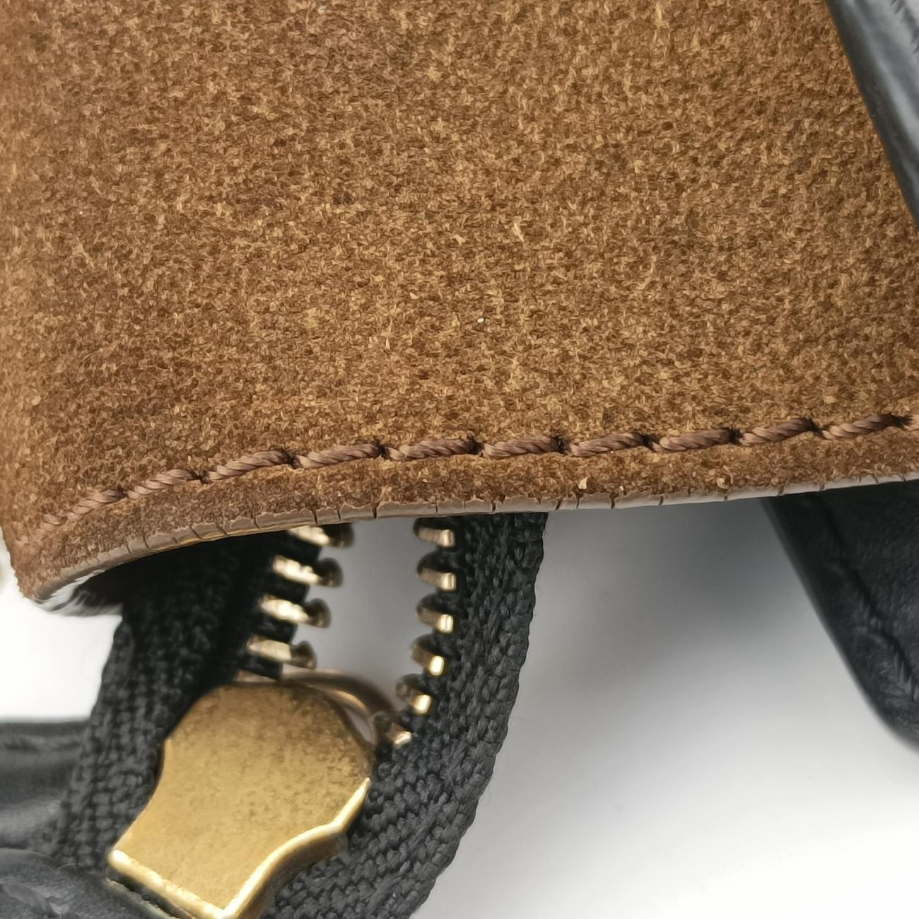 Pre-owned Celine luggage nano shopper Brown x white x black Leather  shoulderbag | stylenewstar