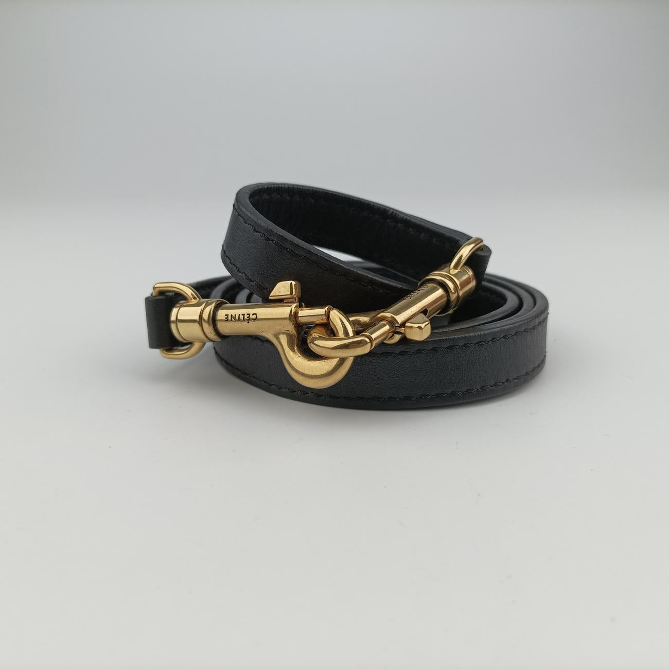 Pre-owned Celine luggage nano shopper Brown x white x black Leather  shoulderbag | stylenewstar