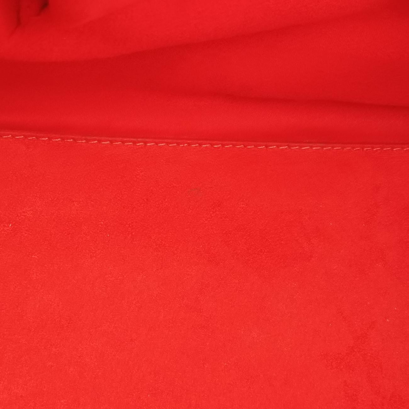 Pre-owned Celine Luggage Mini Shopper Orange Leather  handbag | stylenewstar