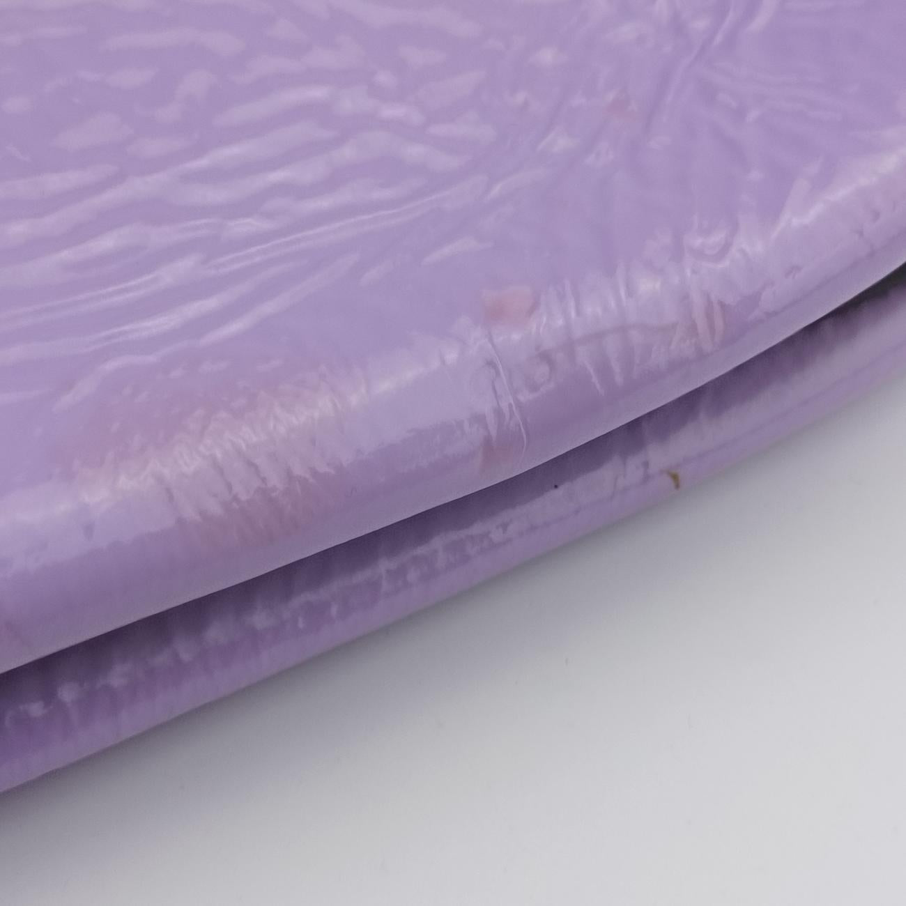 Pre-owned VERSACE La Medusa Purple Patent  shoulderbag | stylenewstar