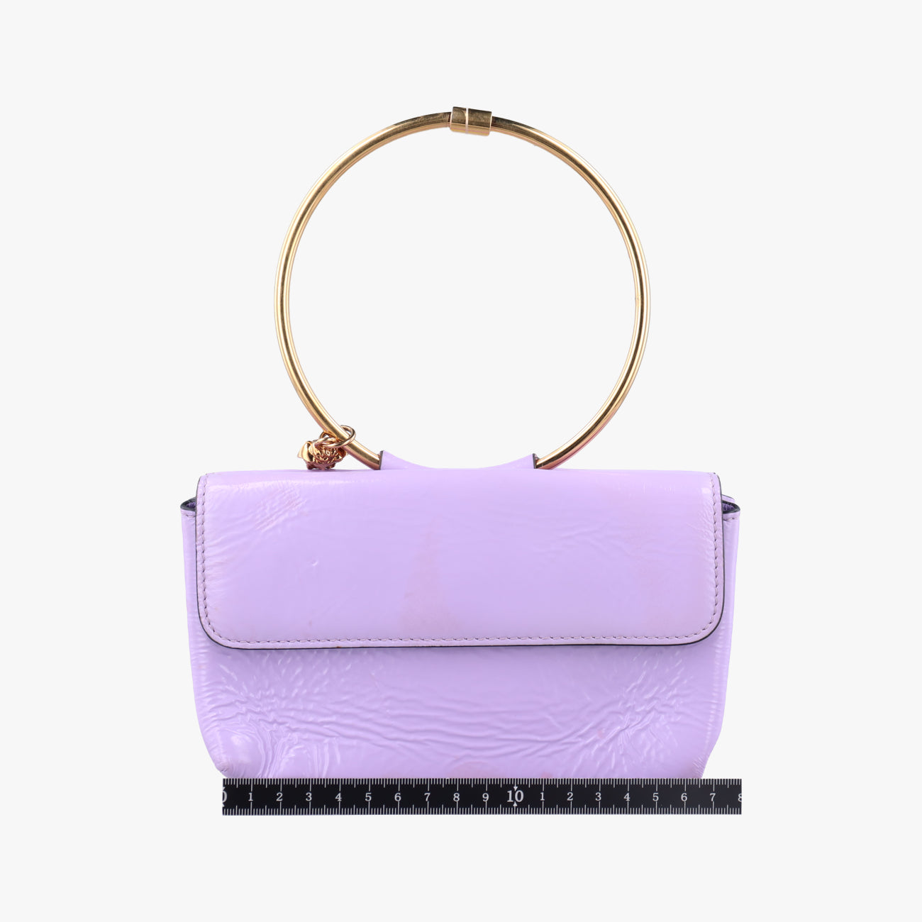 Pre-owned VERSACE La Medusa Purple Patent  shoulderbag | stylenewstar