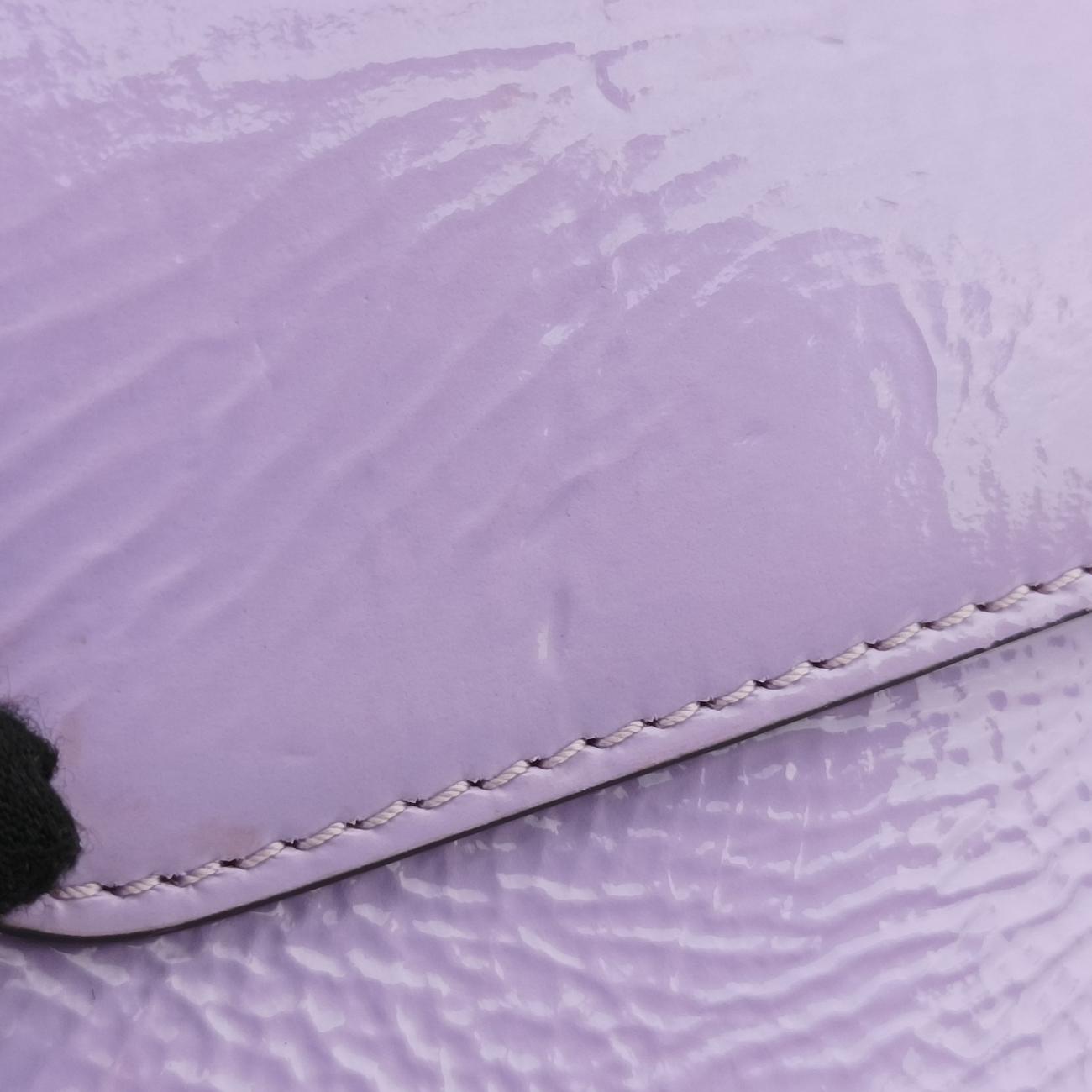 Pre-owned VERSACE La Medusa Purple Patent  shoulderbag | stylenewstar