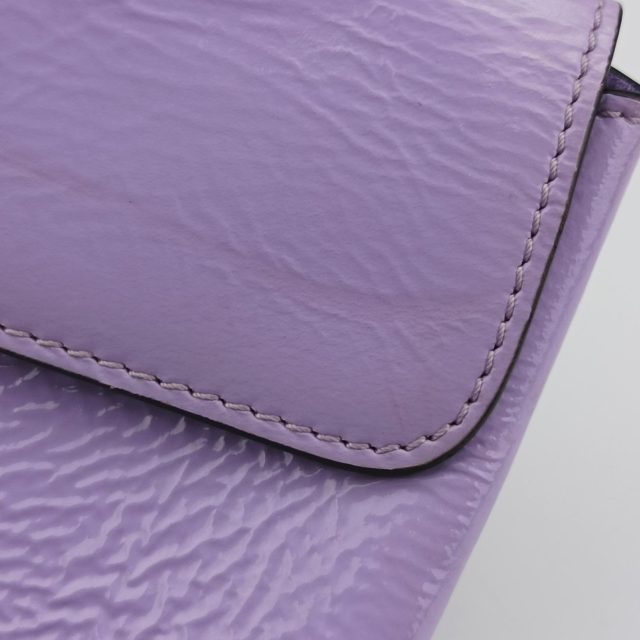 Pre-owned VERSACE La Medusa Purple Patent  shoulderbag | stylenewstar