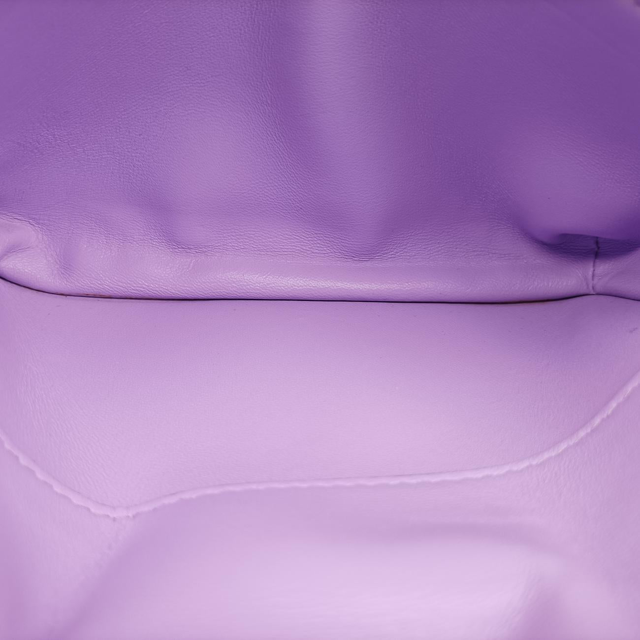 Pre-owned VERSACE La Medusa Purple Patent  shoulderbag | stylenewstar