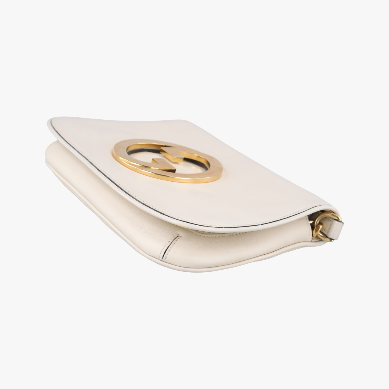 Pre-owned Gucci Blondie Chain White Leather 699268 shoulderbag | stylenewstar