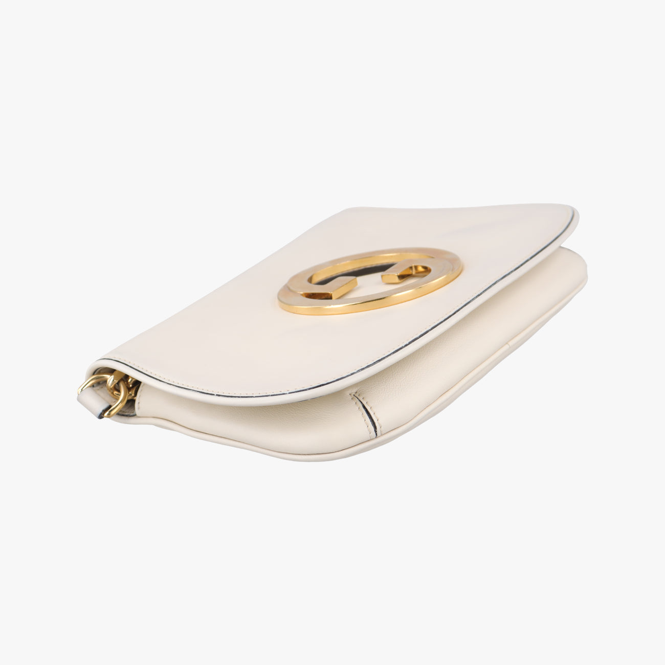 Pre-owned Gucci Blondie Chain White Leather 699268 shoulderbag | stylenewstar