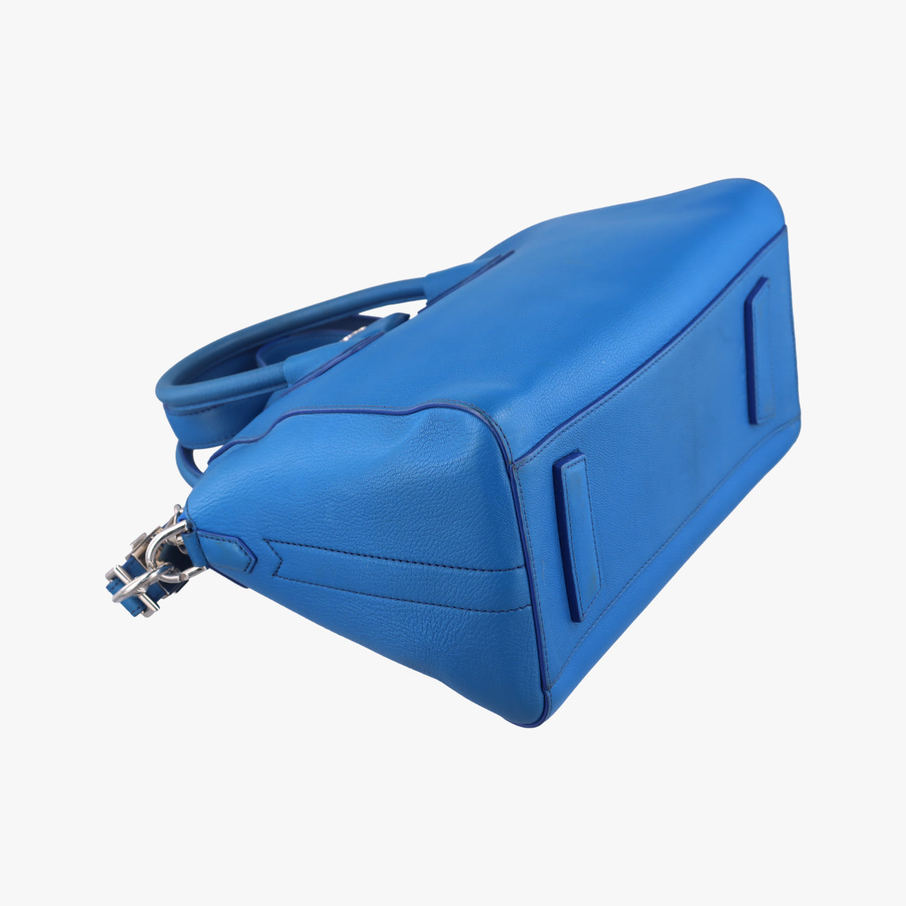 Pre-owned Givenchy Antigona Blue leather  shoulderbag | stylenewstar