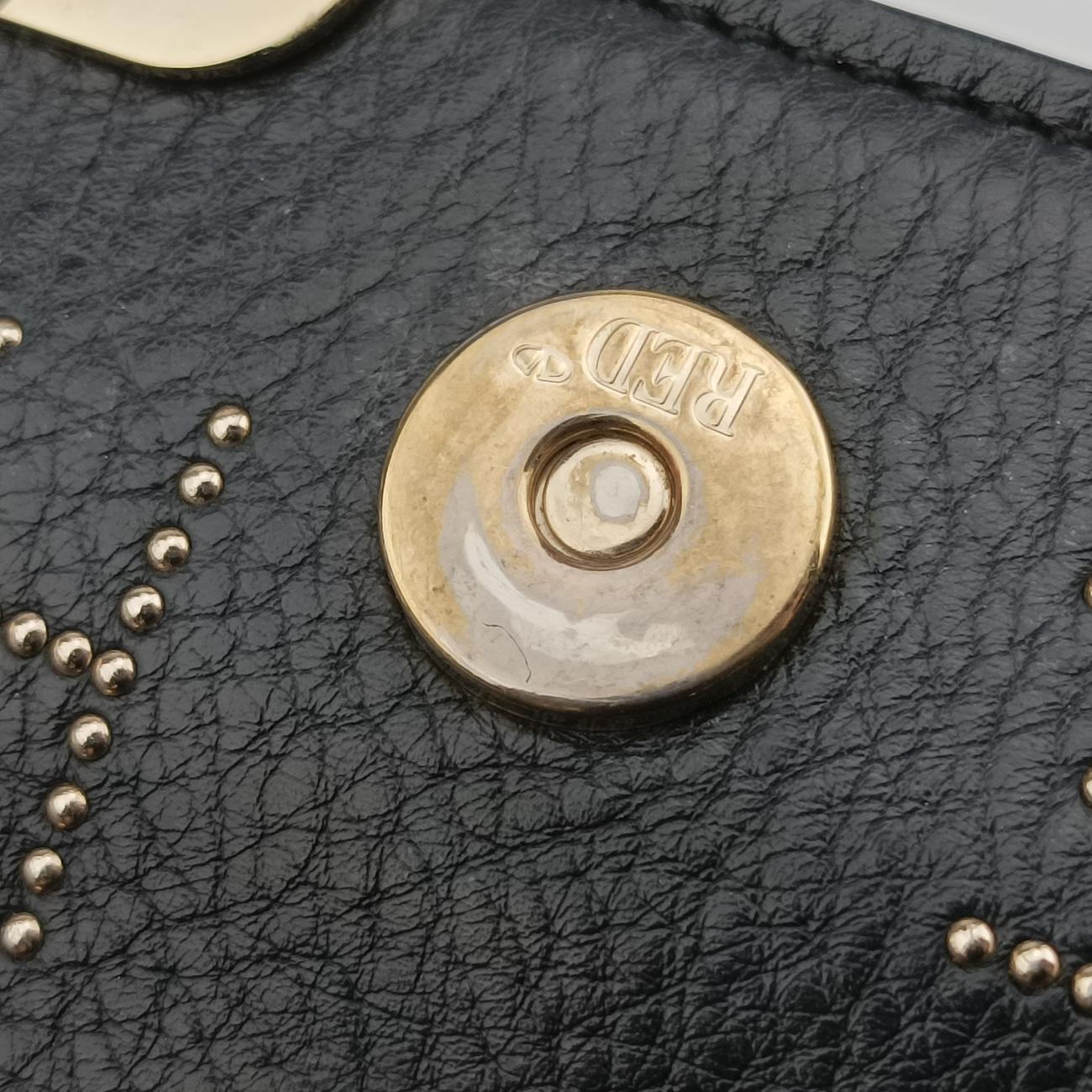 Pre-owned Valentino Textured Black Leather  shoulderbag | stylenewstar