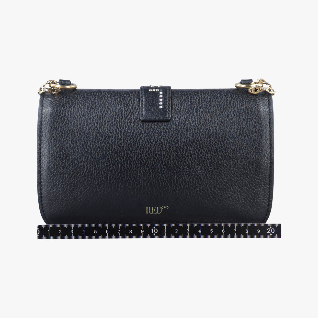 Pre-owned Valentino Textured Black Leather  shoulderbag | stylenewstar