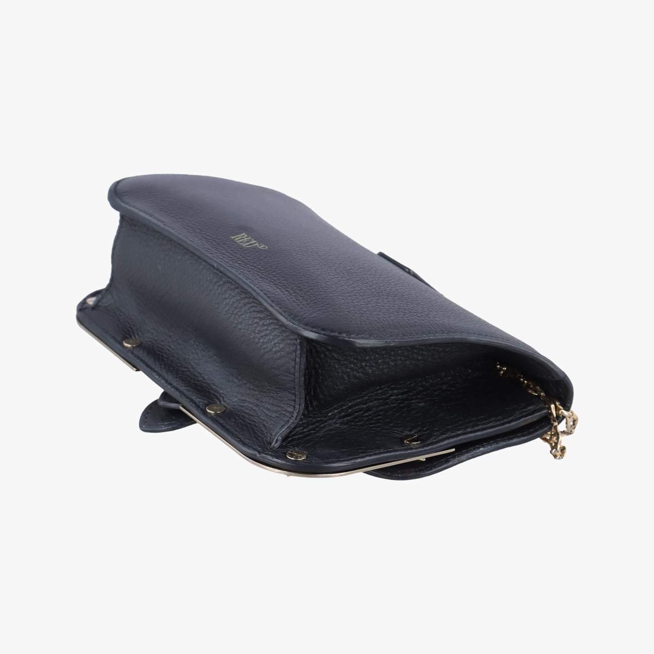 Pre-owned Valentino Textured Black Leather  shoulderbag | stylenewstar