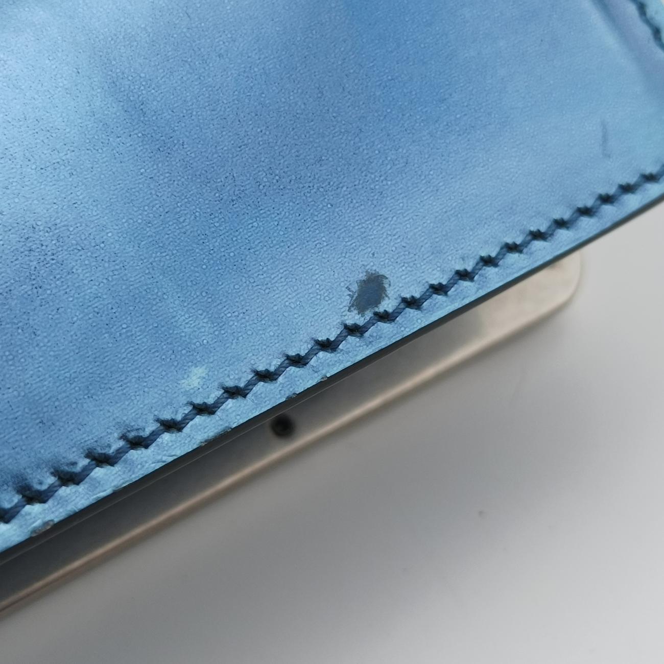 Vintage Prada Cahier Black×Blue Leather×Patent 1BH018 shoulderbag | stylenewstar