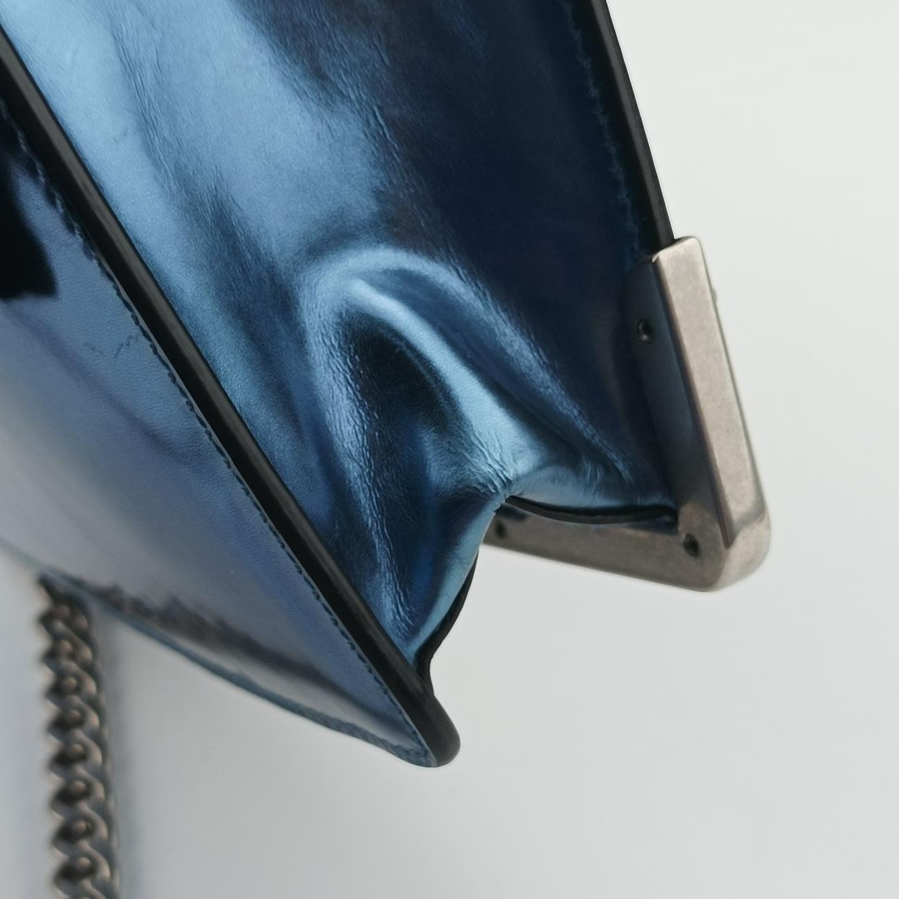 Vintage Prada Cahier Black×Blue Leather×Patent 1BH018 shoulderbag | stylenewstar