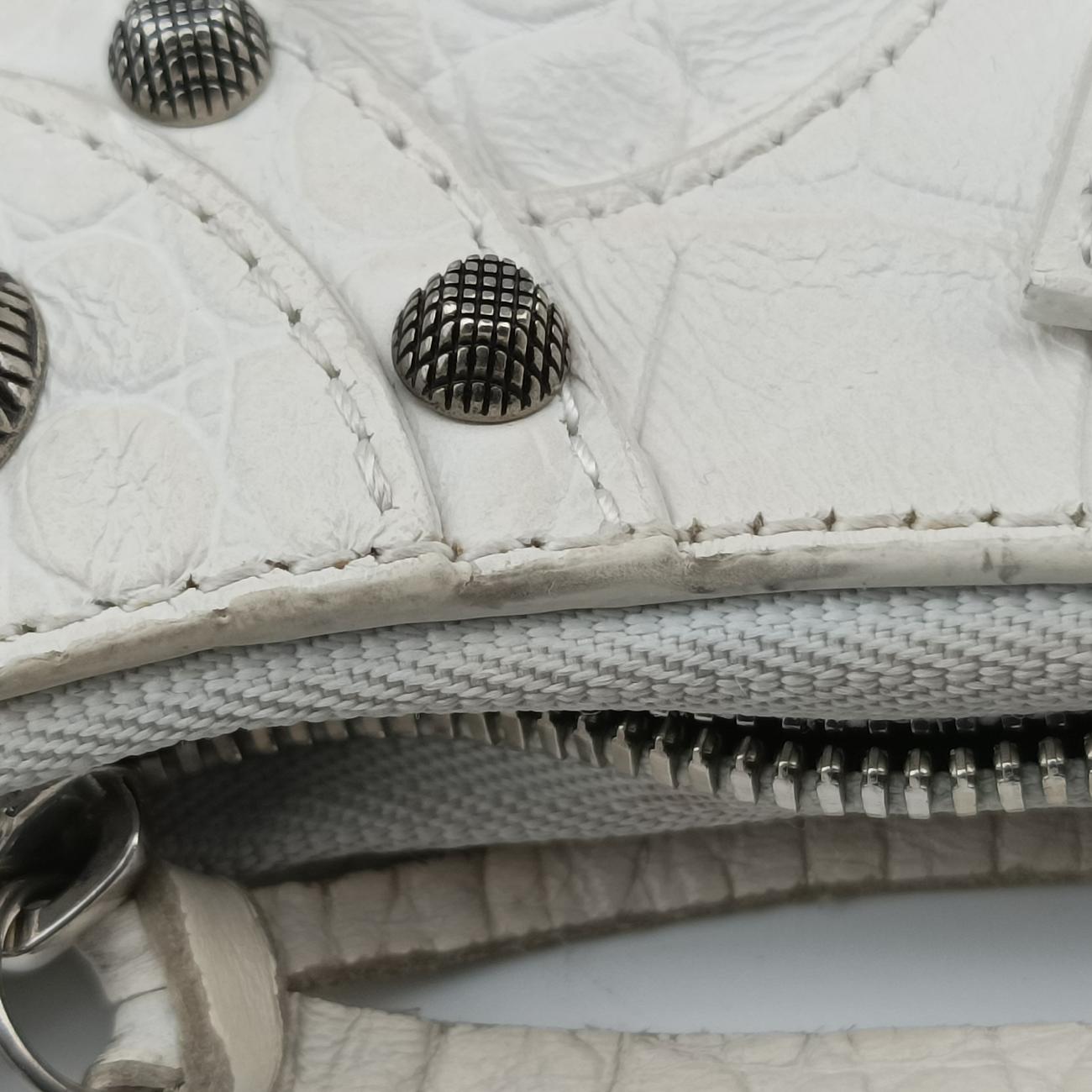Pre-owned Balenciaga Le Cagole mini White lambskin  shoulderbag | stylenewstar