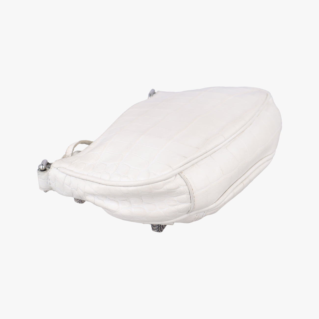 Pre-owned Balenciaga Le Cagole mini White lambskin  shoulderbag | stylenewstar