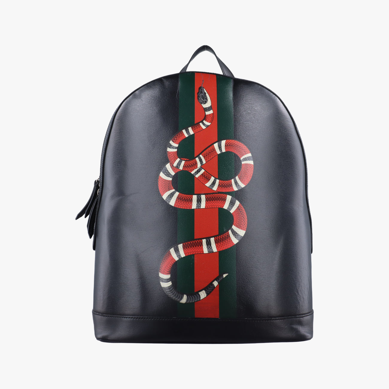 Secondhand Gucci Kingsnake Print Black×multicolor Leather 419584 backpack/rucksack | stylenewstar