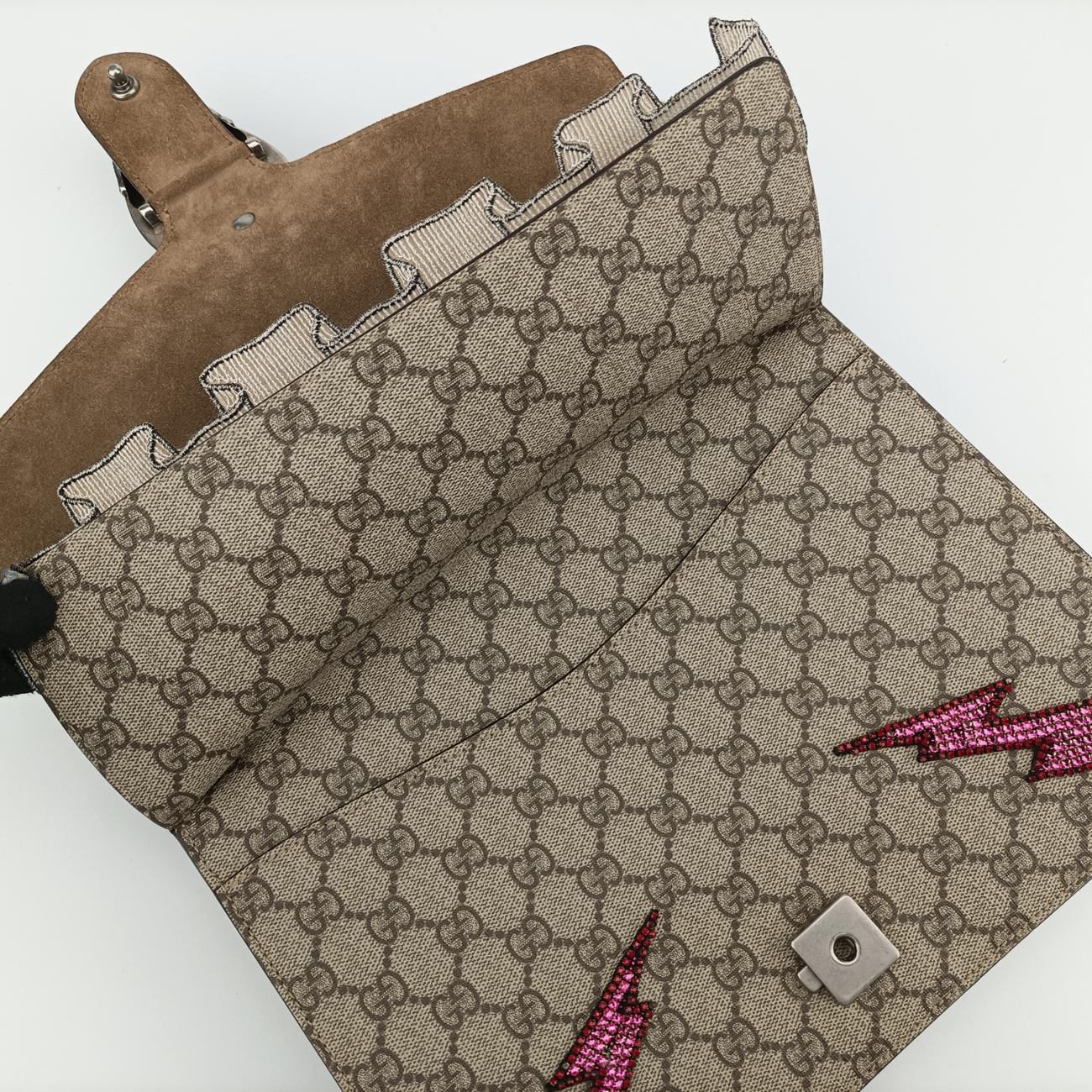Pre-owned Gucci Dionysus beige×Multicolour PVC coated canvas 400235 shoulderbag | stylenewstar
