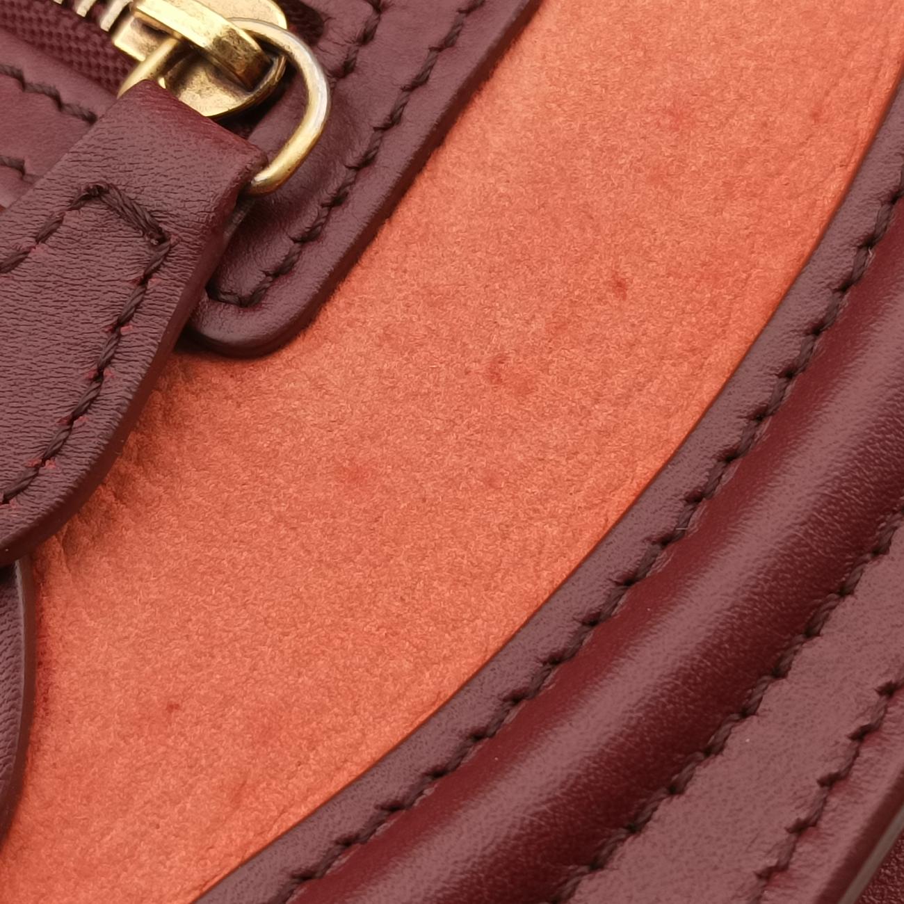 Pre-owned Celine luggage nano shopper Orange×Burgundy Leather×Suede  shoulderbag | stylenewstar