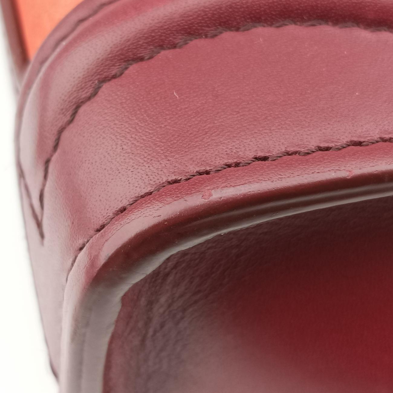 Pre-owned Celine luggage nano shopper Orange×Burgundy Leather×Suede  shoulderbag | stylenewstar