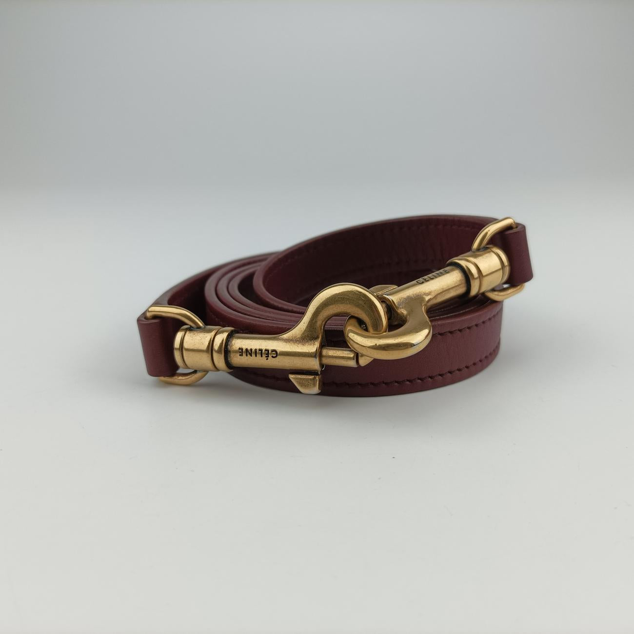 Pre-owned Celine luggage nano shopper Orange×Burgundy Leather×Suede  shoulderbag | stylenewstar