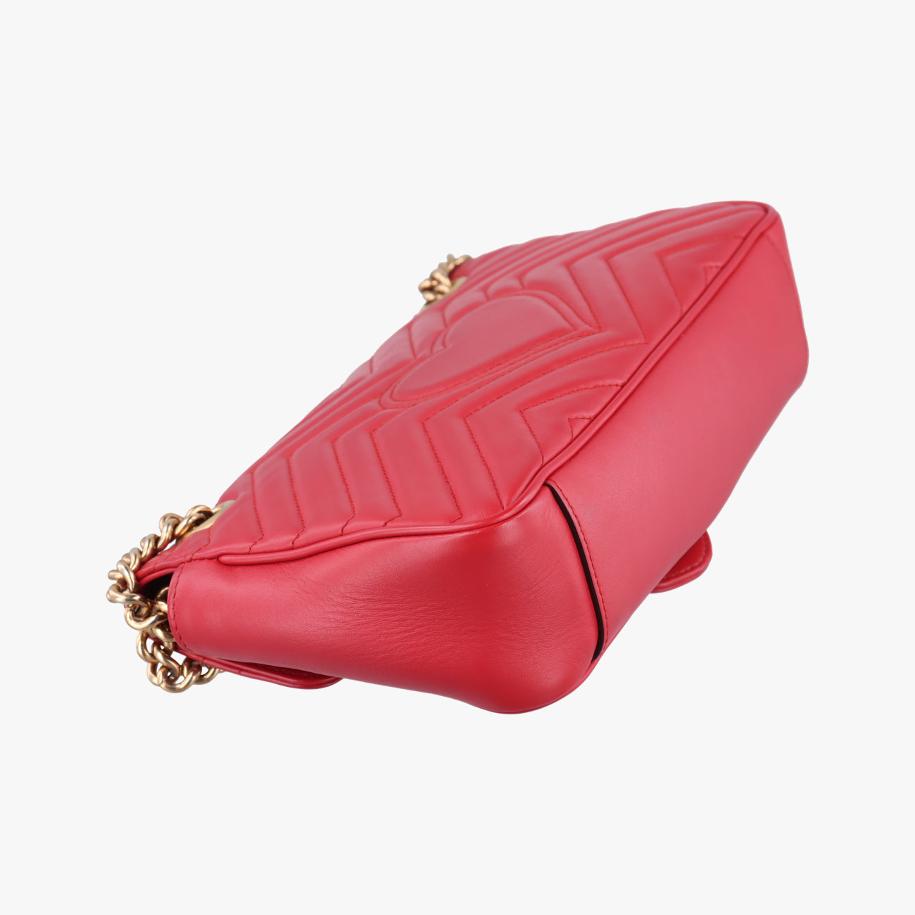 Pre-owned Gucci GG Marmont Red Leather 443497 shoulderbag | stylenewstar