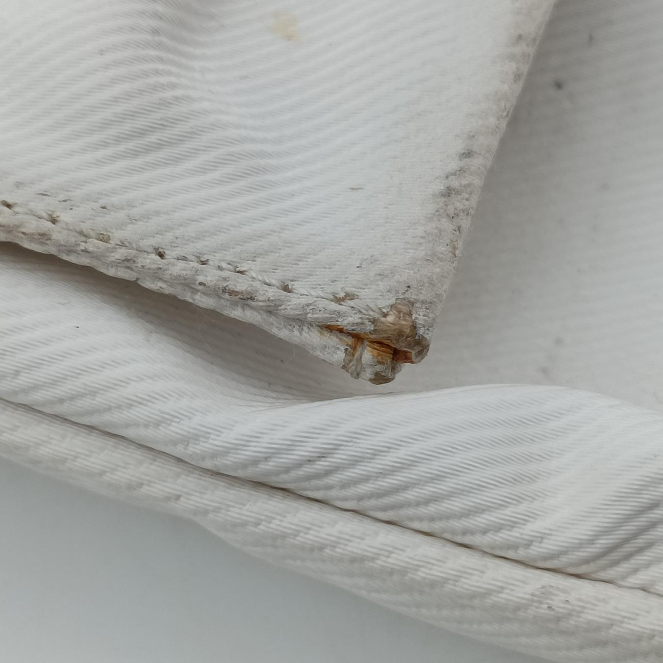 Pre-owned Fendi Mia Flap White Canvas 8BT163 shoulderbag | stylenewstar