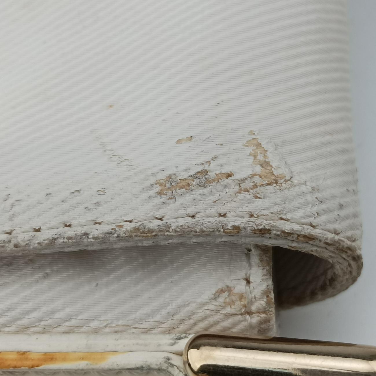 Pre-owned Fendi Mia Flap White Canvas 8BT163 shoulderbag | stylenewstar