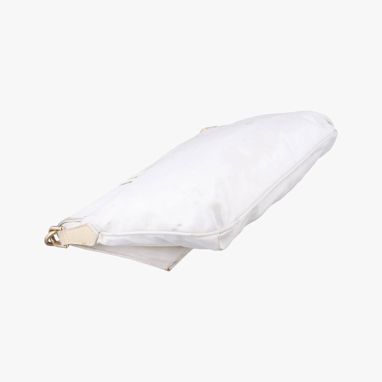 Pre-owned Fendi Mia Flap White Canvas 8BT163 shoulderbag | stylenewstar