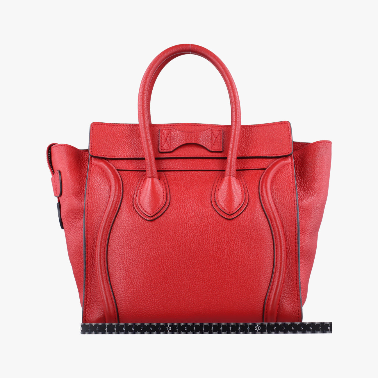 Pre-owned Celine Luggage Micro shopper Red Leather  handbag | stylenewstar