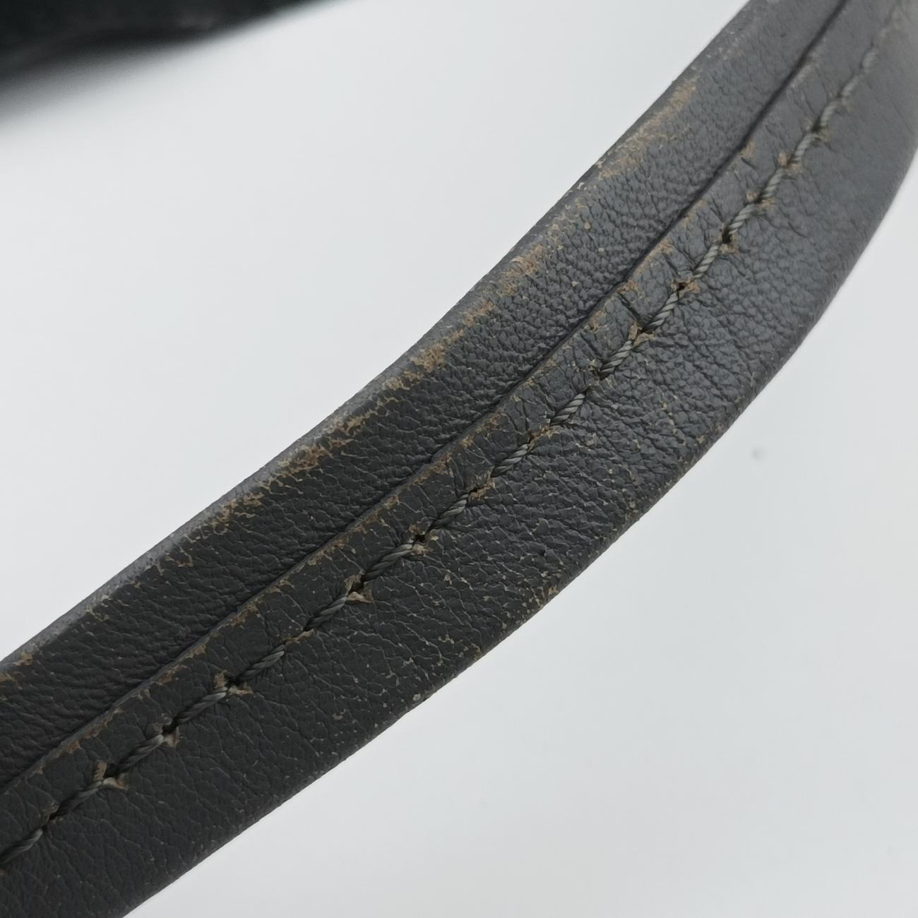 Pre-owned Celine Horizontal  side zip Grey leather  shoulderbag | stylenewstar