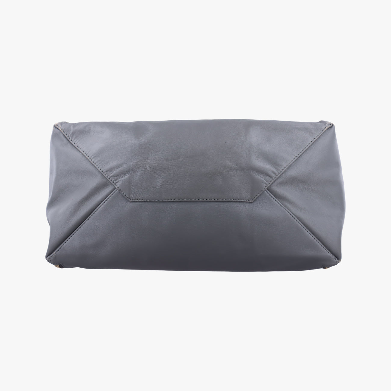 Pre-owned Celine Horizontal  side zip Grey leather  shoulderbag | stylenewstar