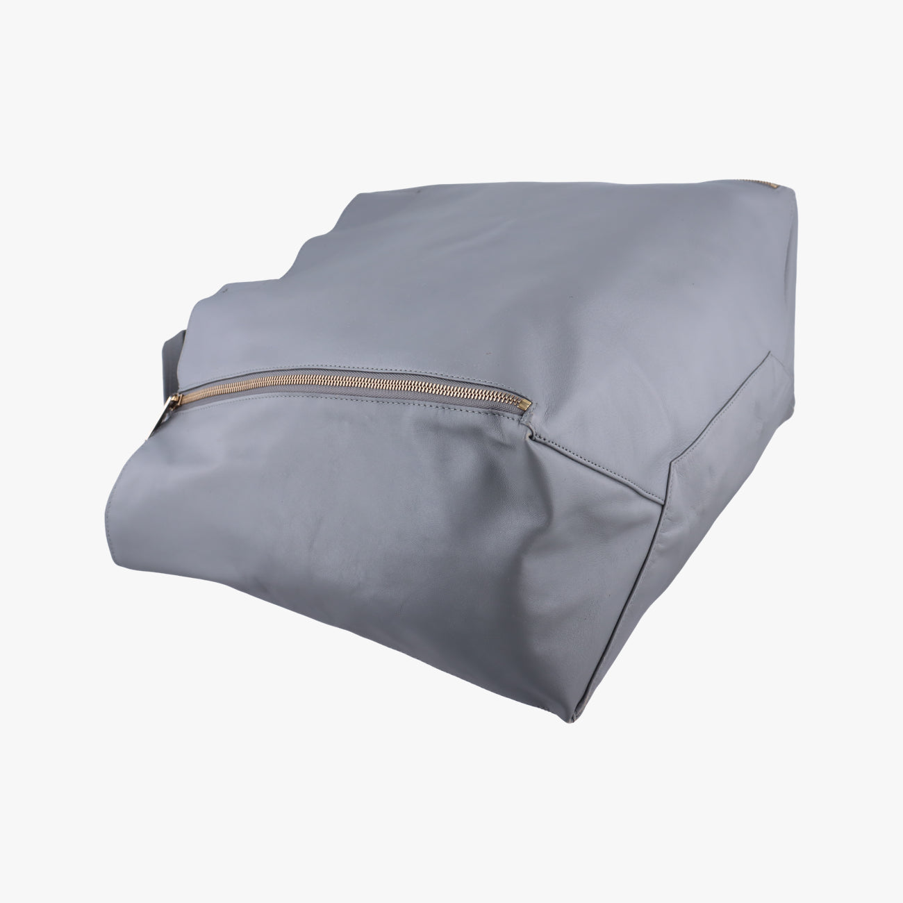 Pre-owned Celine Horizontal  side zip Grey leather  shoulderbag | stylenewstar