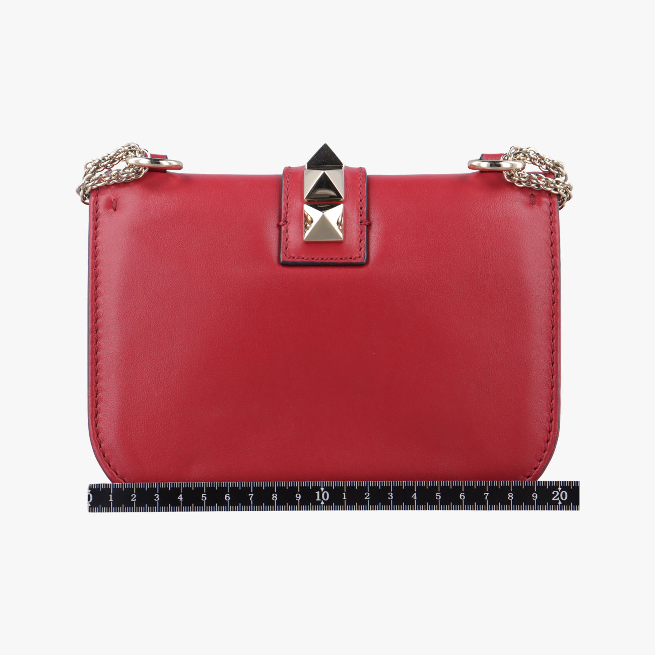 Pre-owned Valentino Rockstud Red Leather  shoulderbag | stylenewstar