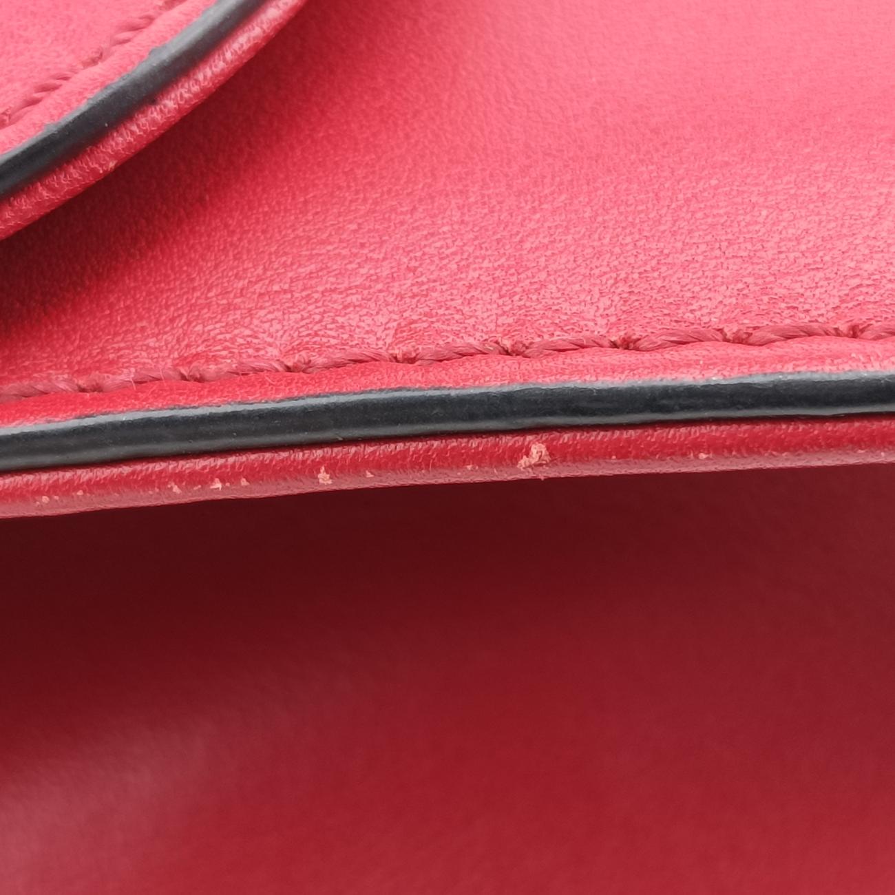 Pre-owned Valentino Rockstud Red Leather  shoulderbag | stylenewstar