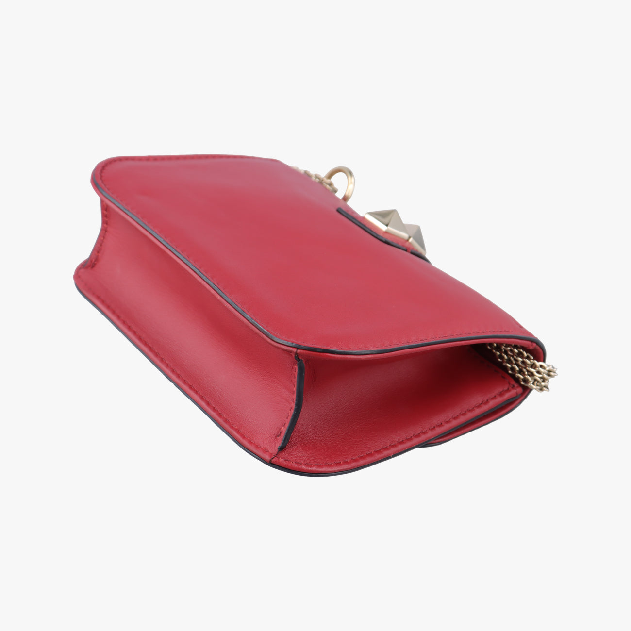 Pre-owned Valentino Rockstud Red Leather  shoulderbag | stylenewstar