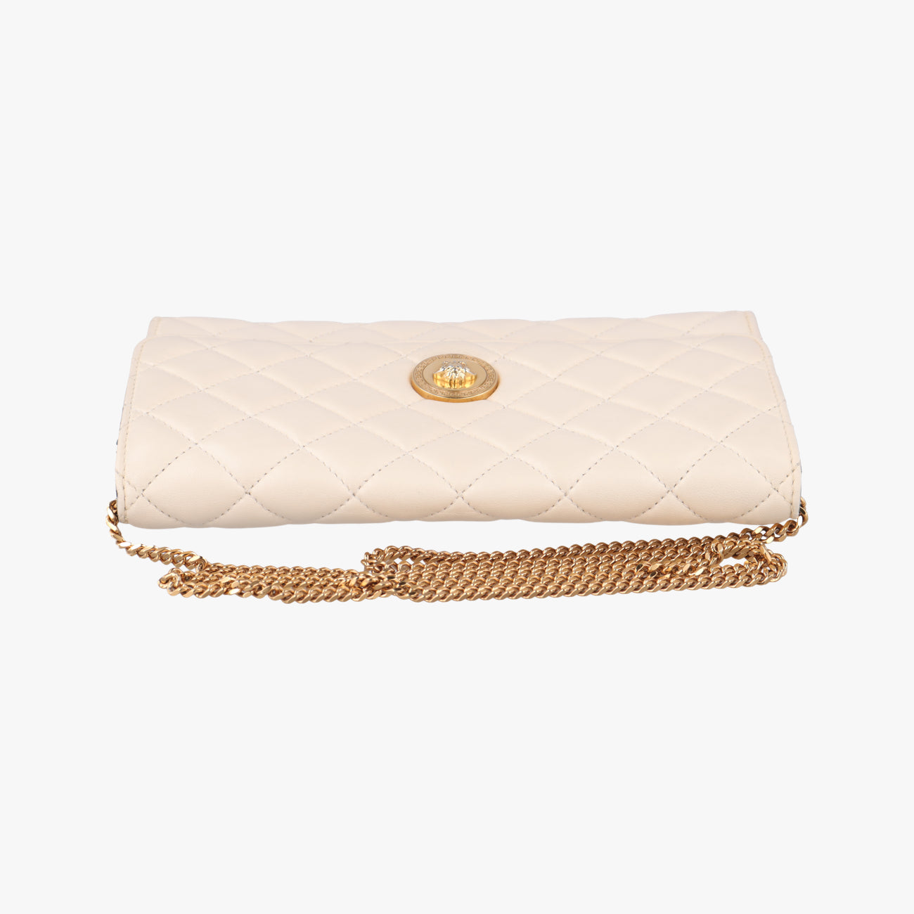 Pre-owned VERSACE La Medusa White Leather  shoulderbag | stylenewstar