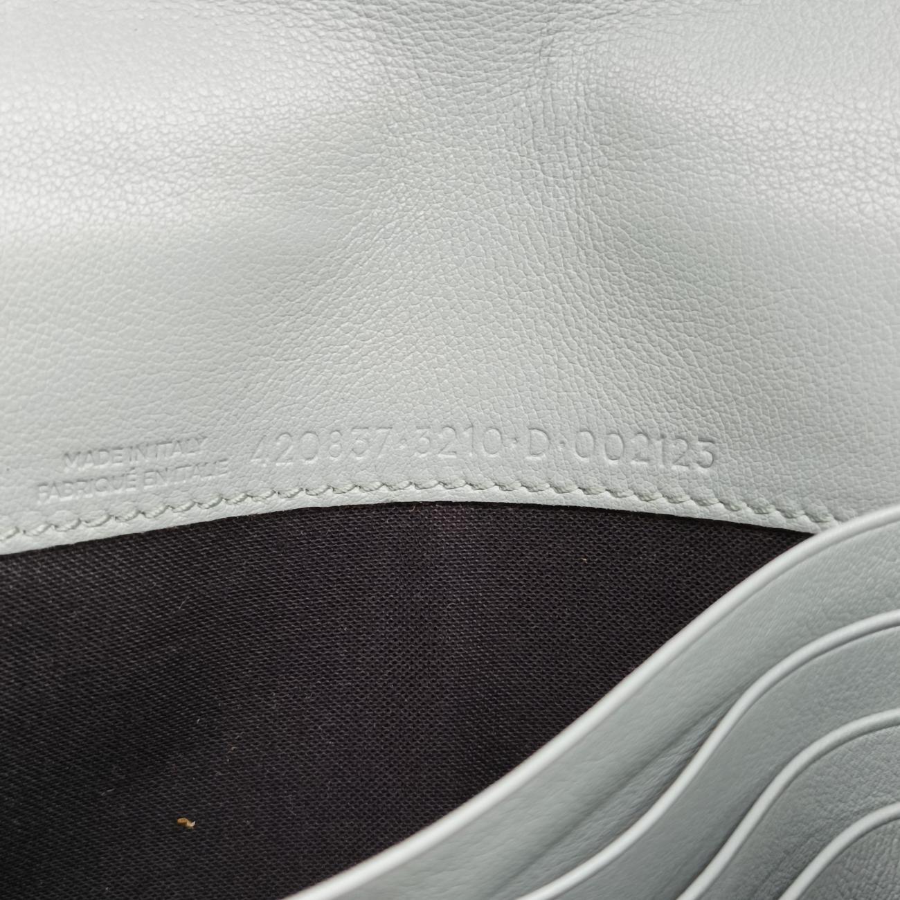 Pre-owned Balenciaga Metal Plate City Chain Blue Leather  shoulderbag | stylenewstar