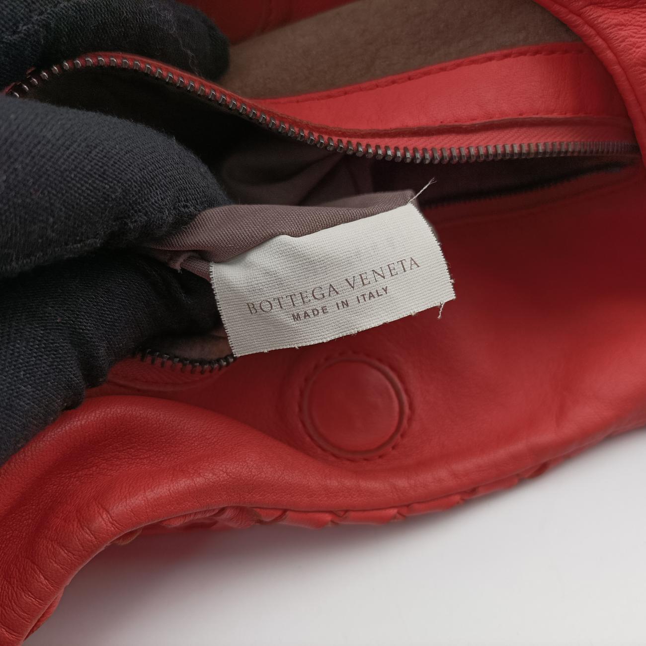 Pre-owned Bottega Veneta CAMPANA Intrecciato Orange lambskin  shoulderbag | stylenewstar