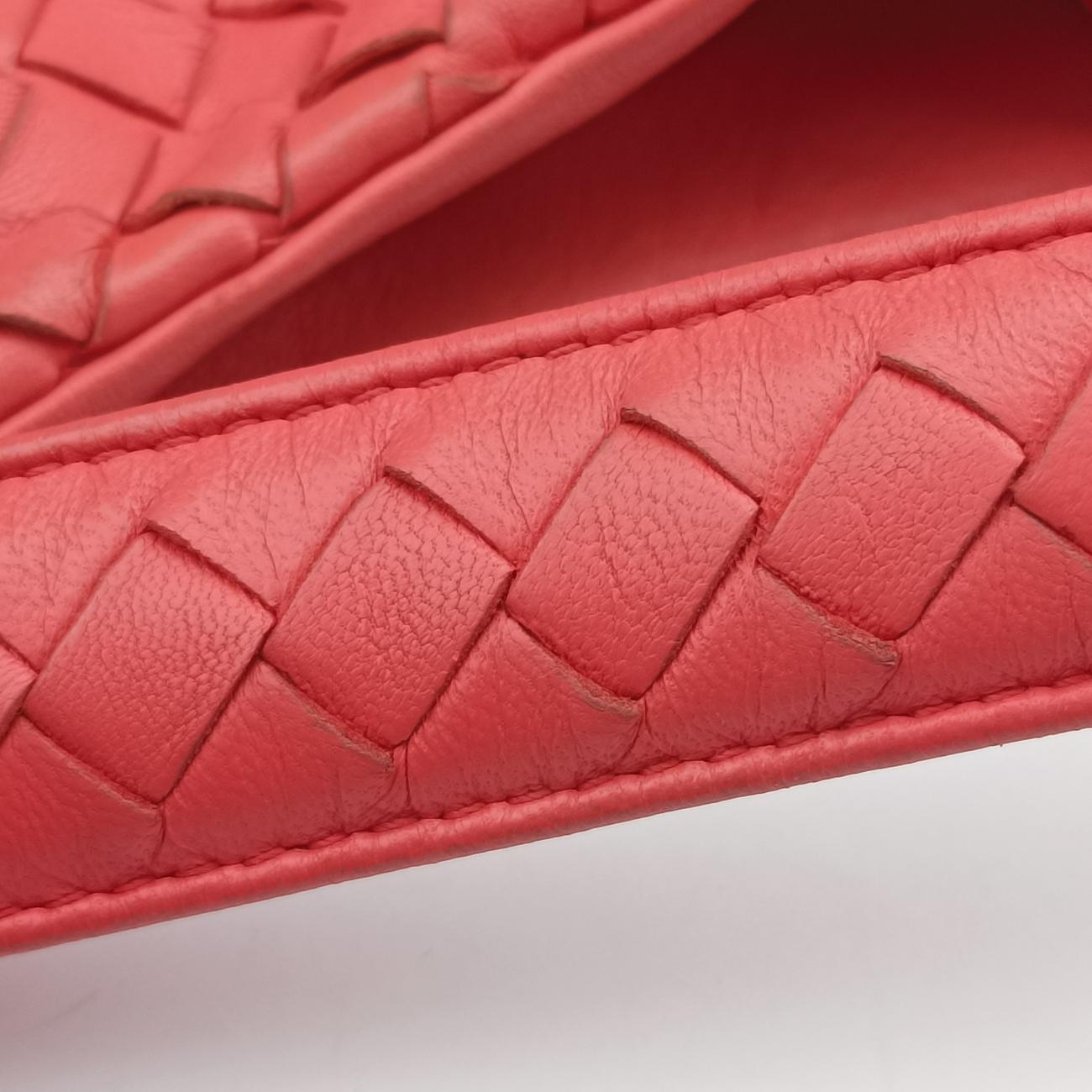 Pre-owned Bottega Veneta CAMPANA Intrecciato Orange lambskin  shoulderbag | stylenewstar