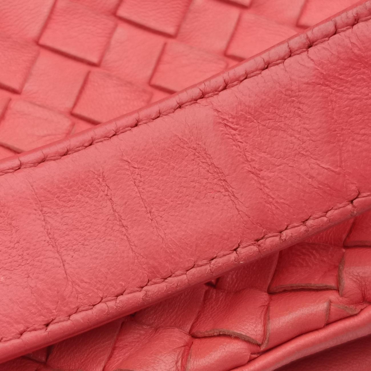 Pre-owned Bottega Veneta CAMPANA Intrecciato Orange lambskin  shoulderbag | stylenewstar