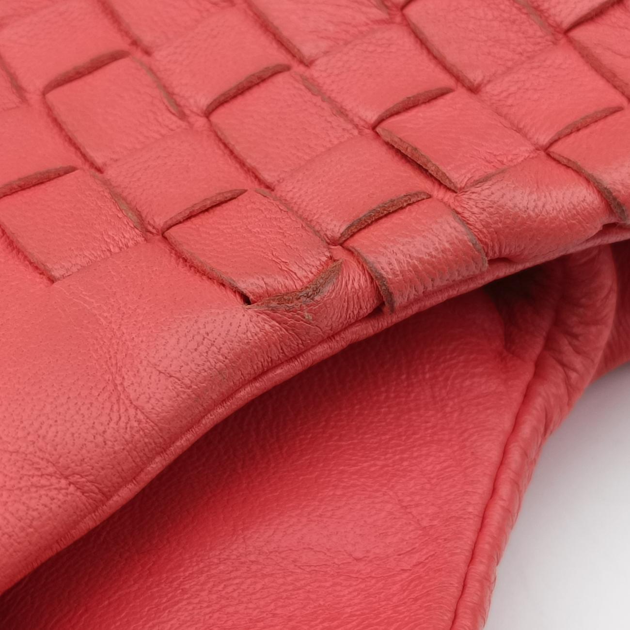 Pre-owned Bottega Veneta CAMPANA Intrecciato Orange lambskin  shoulderbag | stylenewstar