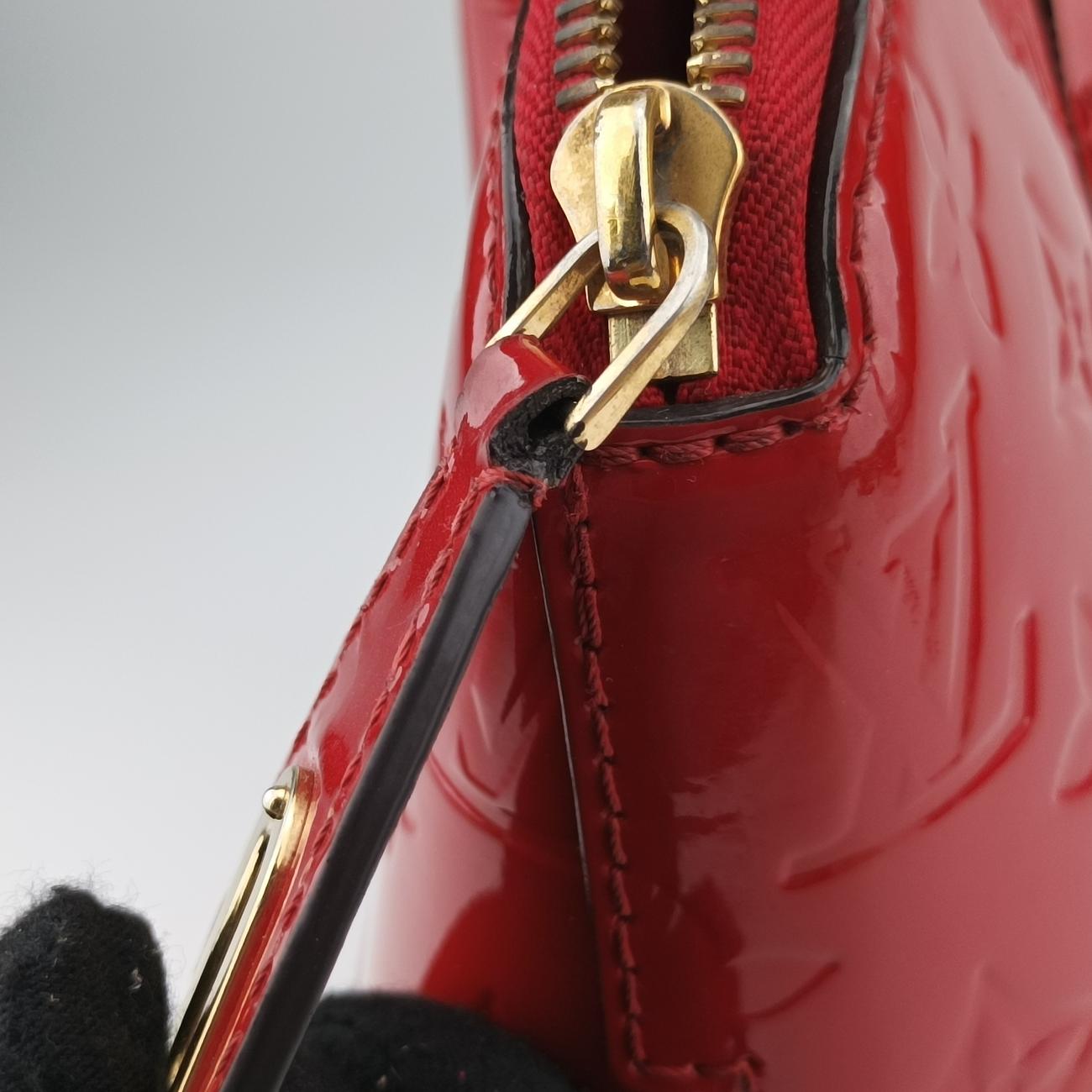 Pre-owned Louis Vuitton Lockit PM CHERRY Vernis M90253 handbag | stylenewstar